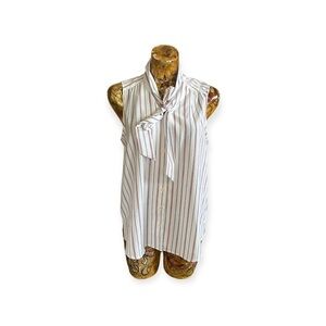 Paraphrase large top sleeveless blouse striped